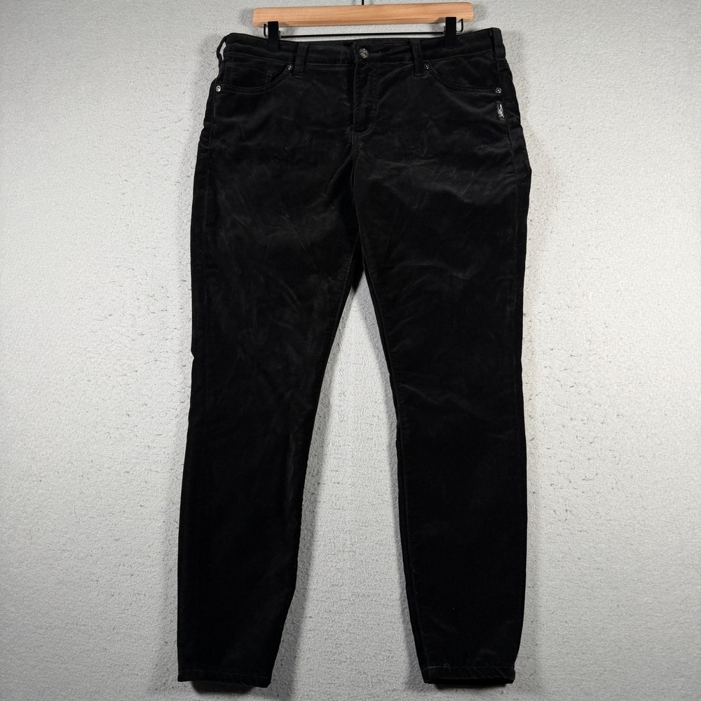 Silver Jeans Co Aiko Skinny Black Velvet Pants Womens W33 L29 L83005VEL038